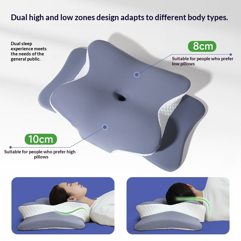 Memory Foam Cervical Support Slow-rebound Contoured Pillow